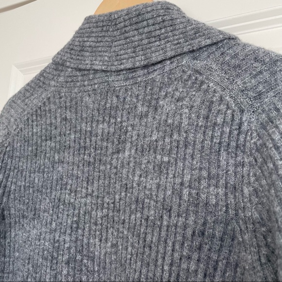 Banana Republic merino-blend long cardigan in heather grey size M - Picture 9 of 9